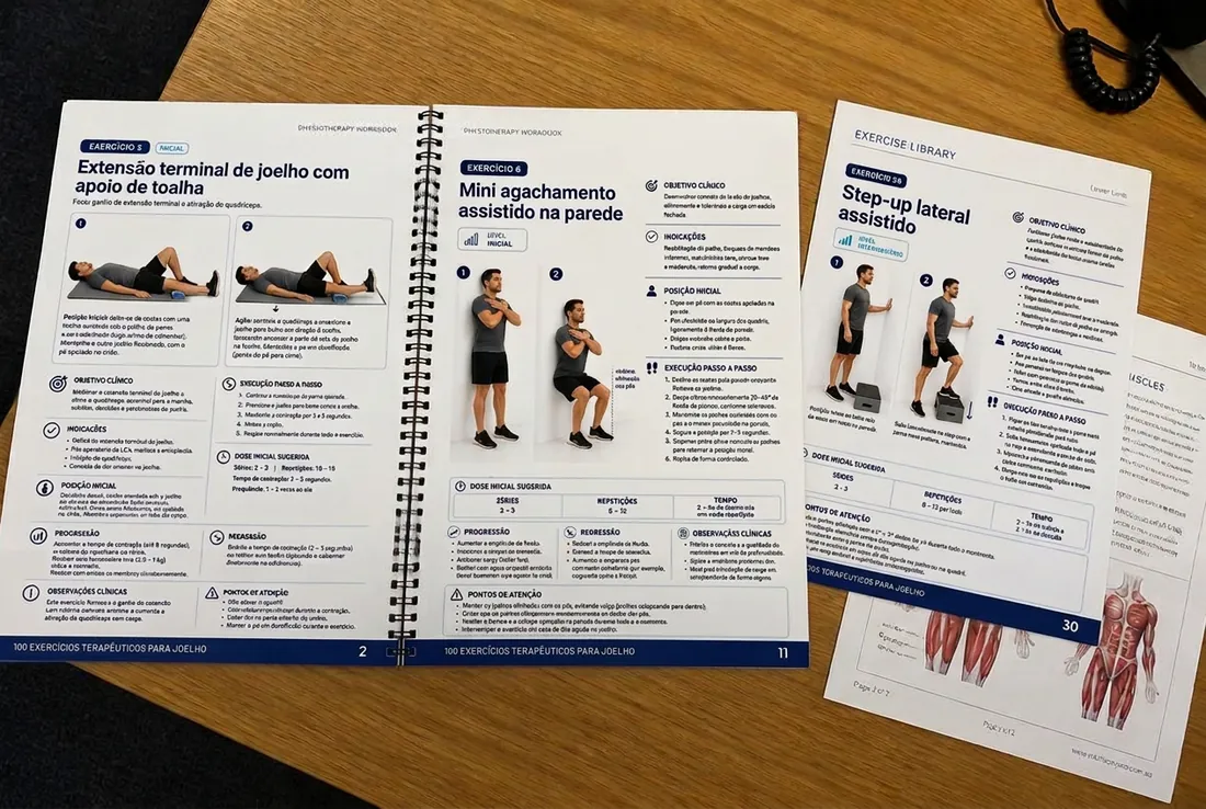 Material impresso 100 Exercícios Terapêuticos para Joelho